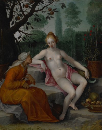 Vertumnus und Pomona von Abraham Bloemaert